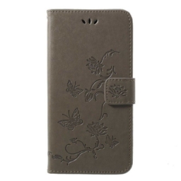 Kotelot Huawei P20 Pro Suojaketju Kuori Butterflies And Flowers Strap