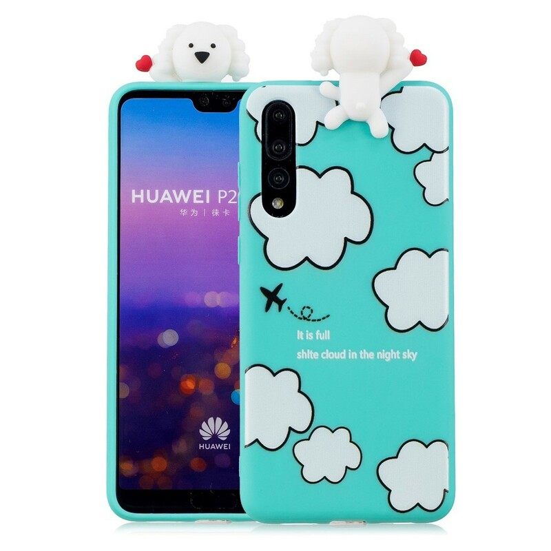 Kuori Huawei P20 Pro 3d-koira Pilvissä