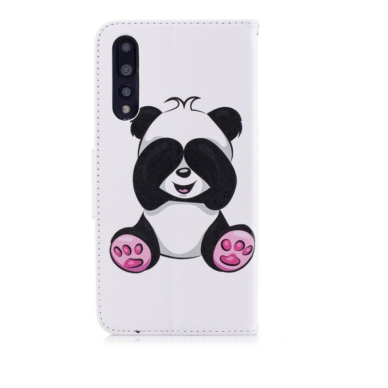 Nahkakotelo Huawei P20 Pro Panda Hauskaa