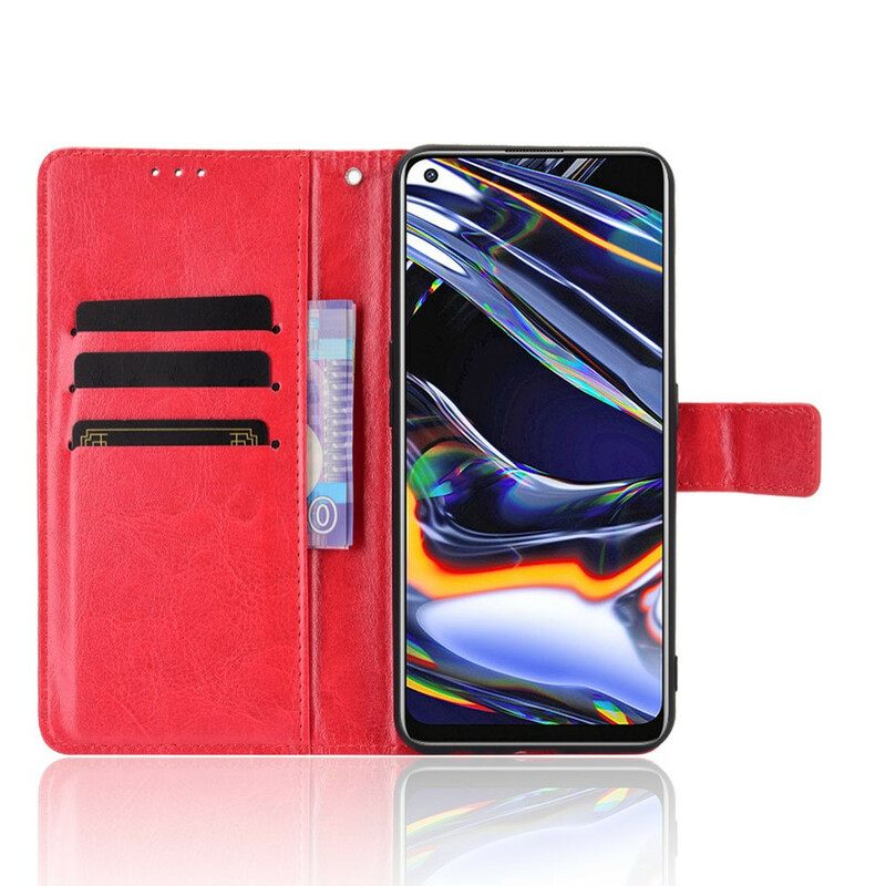 Flip Case Realme 7 Pro Keinonahka Näyttävä