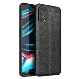 Kuori Realme 7 Pro Double Line Litchi Leather Effect