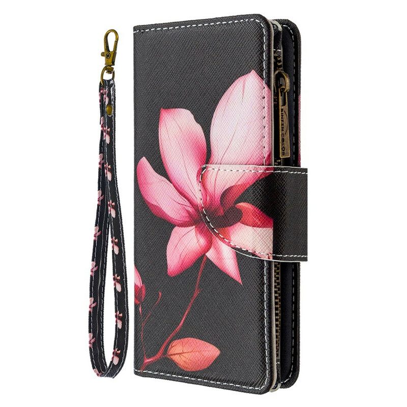 Flip Case Samsung Galaxy Note 10 Flower Vetoketjullinen Tasku