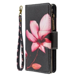 Flip Case Samsung Galaxy Note 10 Flower Vetoketjullinen Tasku