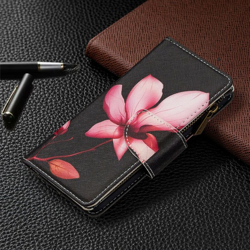 Flip Case Samsung Galaxy Note 10 Flower Vetoketjullinen Tasku