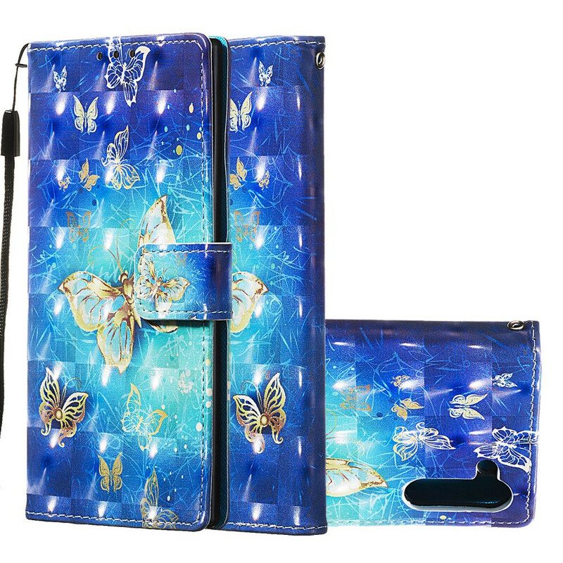 Kotelot Samsung Galaxy Note 10 Golden Butterflies