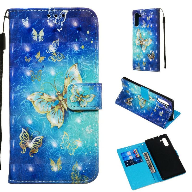 Kotelot Samsung Galaxy Note 10 Golden Butterflies