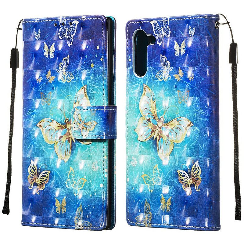 Kotelot Samsung Galaxy Note 10 Golden Butterflies