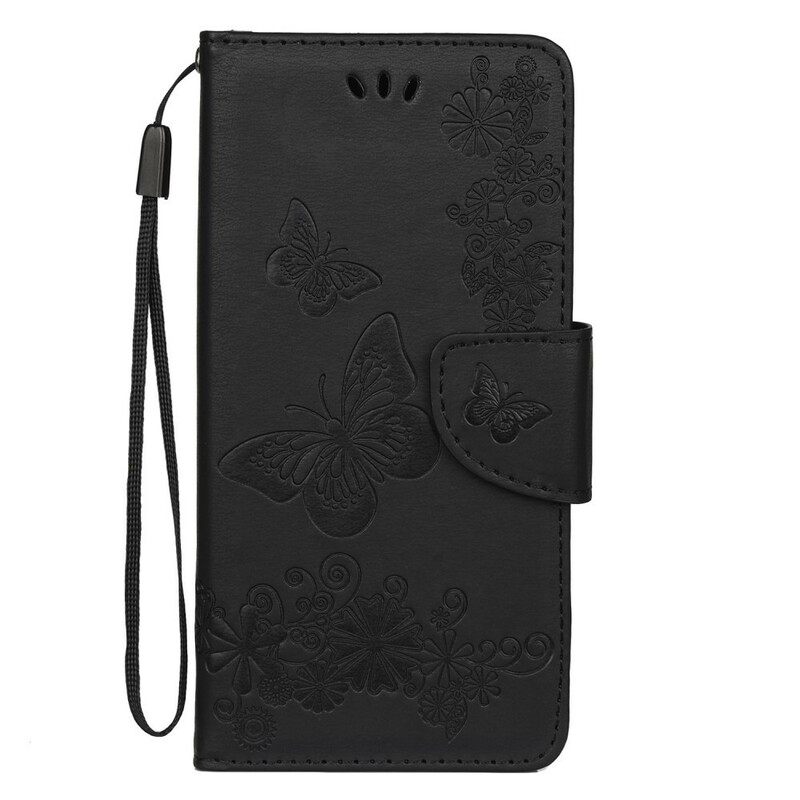 Kotelot Samsung Galaxy Note 10 Suojaketju Kuori Splendid Butterflies Hihnalla