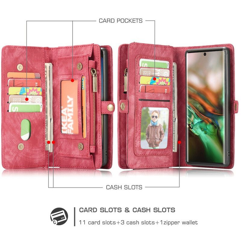 Kuori Samsung Galaxy Note 10 Lompakkokotelo Kotelot Flip Caseme Lompakko