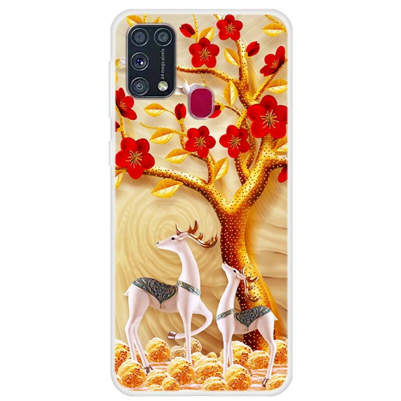 Case Samsung Galaxy M31 Kultainen Puu