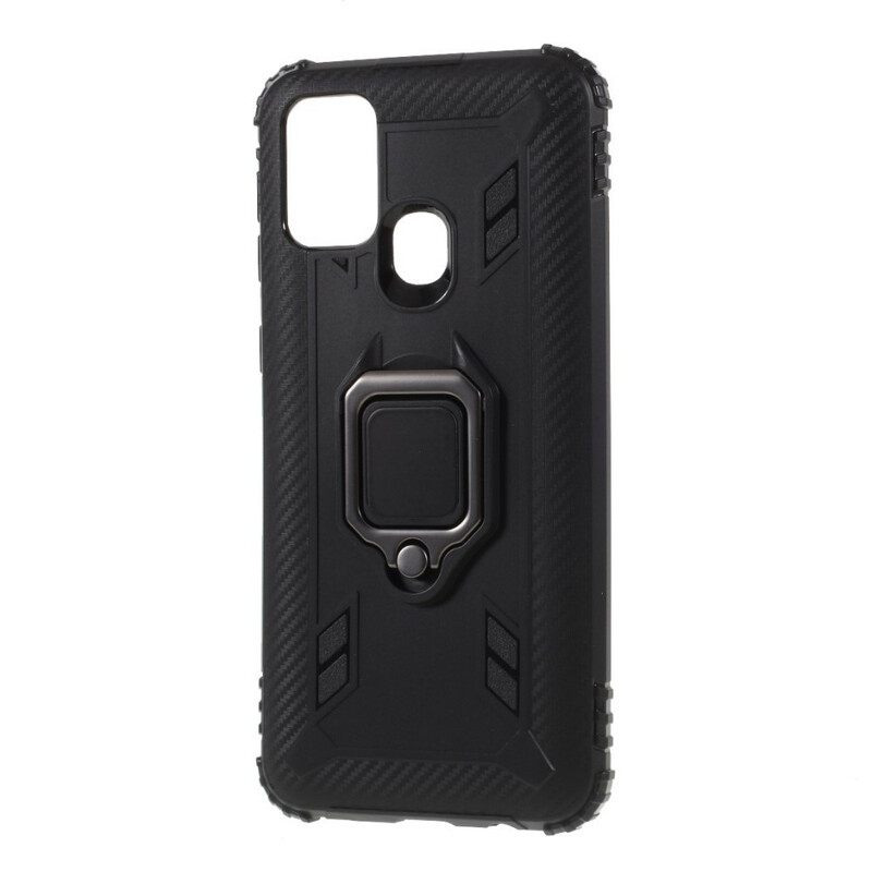 Case Samsung Galaxy M31 Rengas Ja Hiilikuitu