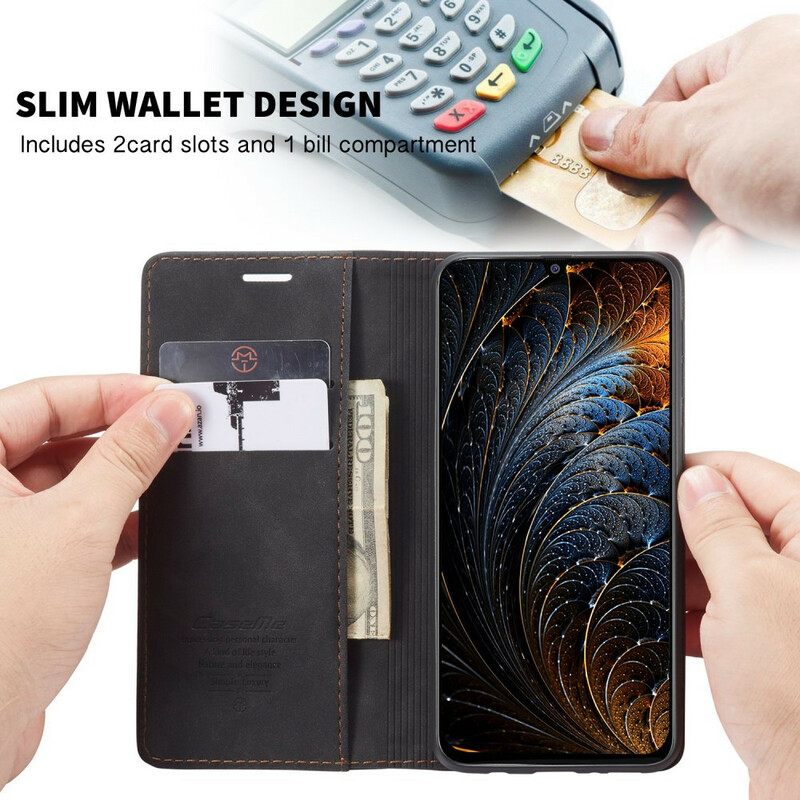 Puhelinkuoret Samsung Galaxy M31 Kotelot Flip Caseme Keinonahka