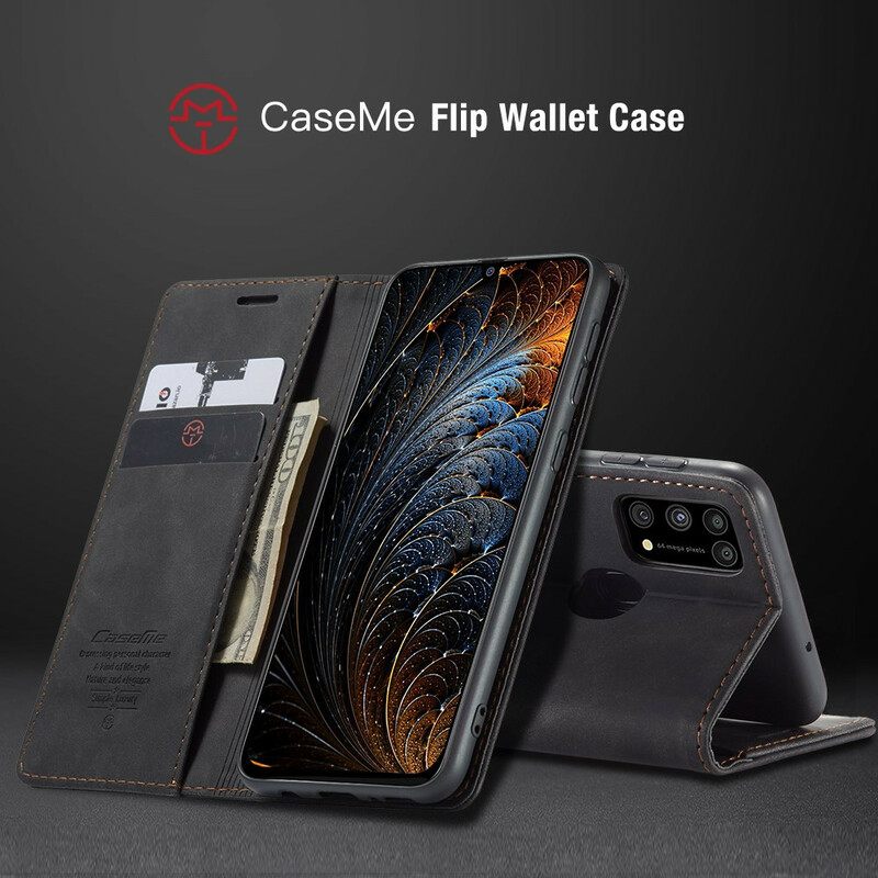 Puhelinkuoret Samsung Galaxy M31 Kotelot Flip Caseme Keinonahka