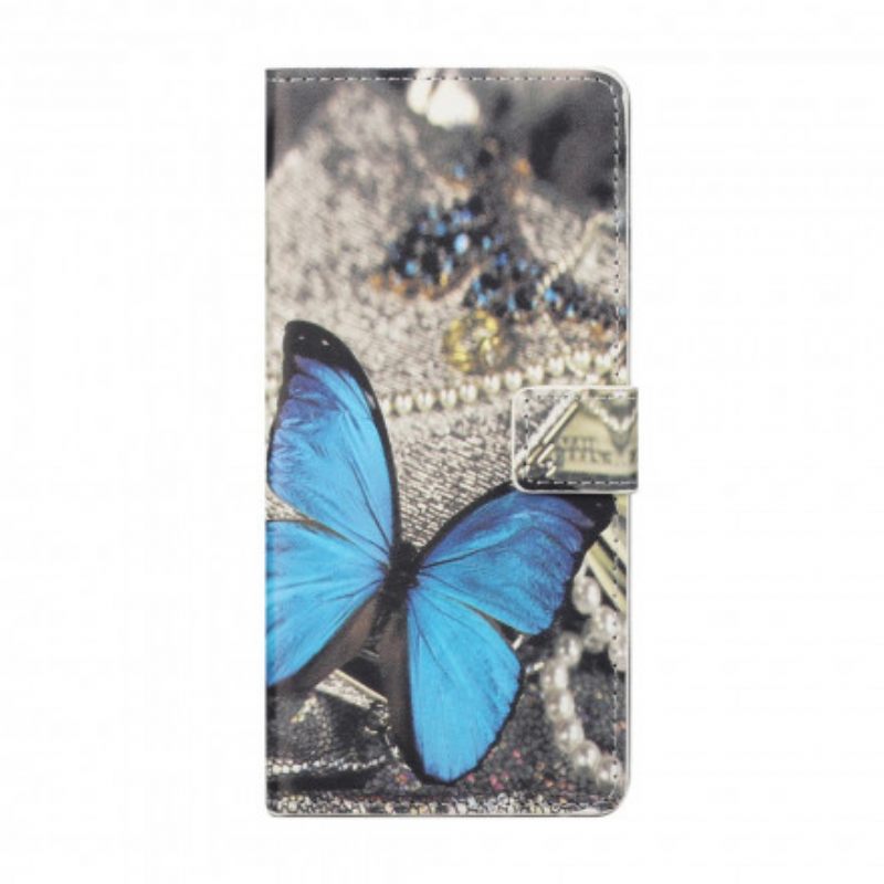 Kotelot Motorola Edge 20 Blue Butterfly