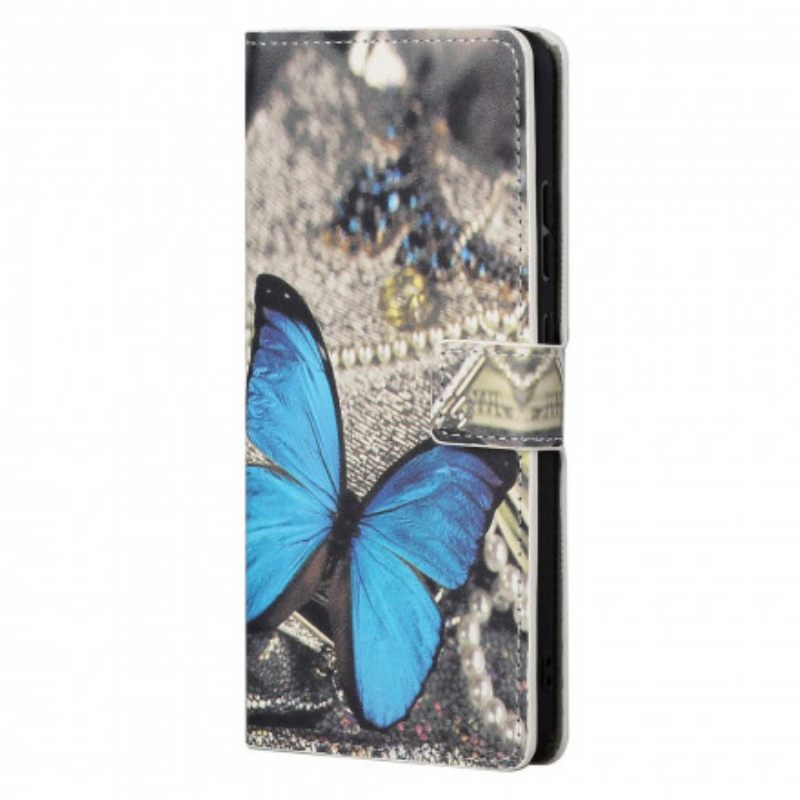 Kotelot Motorola Edge 20 Blue Butterfly