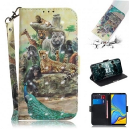 Kotelot Samsung Galaxy A7 Suojaketju Kuori Animal Safari Stringit