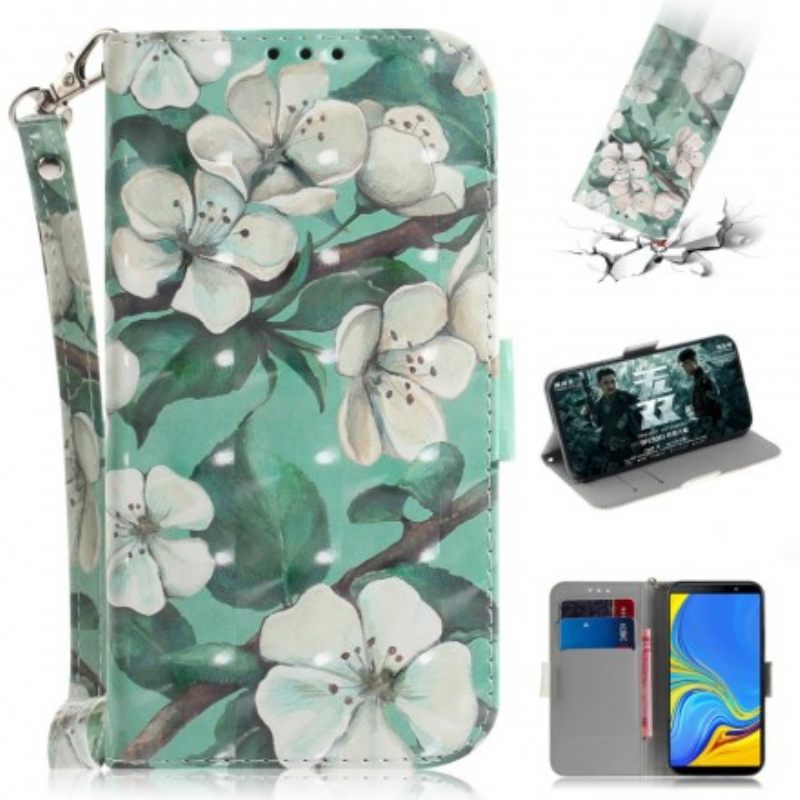 Kotelot Samsung Galaxy A7 Suojaketju Kuori Strap Flower Branch