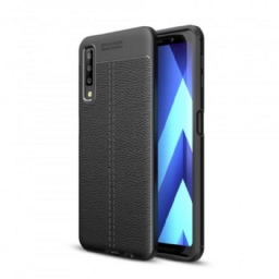 Kuori Samsung Galaxy A7 Double Line Litchi Leather Effect