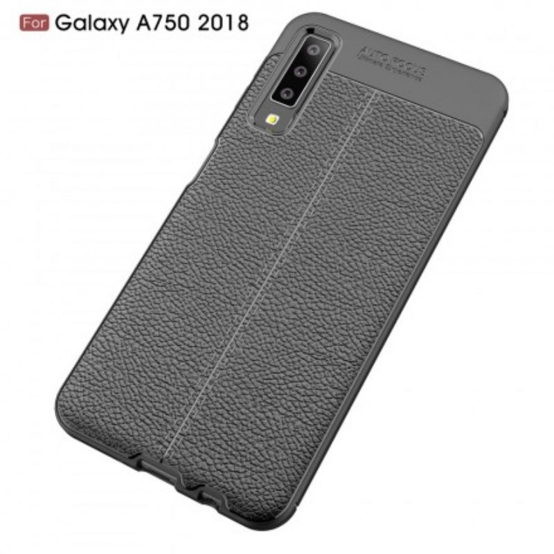 Kuori Samsung Galaxy A7 Double Line Litchi Leather Effect