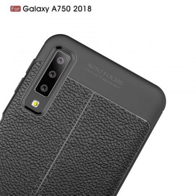 Kuori Samsung Galaxy A7 Double Line Litchi Leather Effect