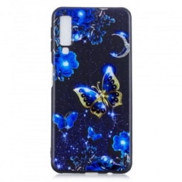 Kuori Samsung Galaxy A7 Golden Butterfly