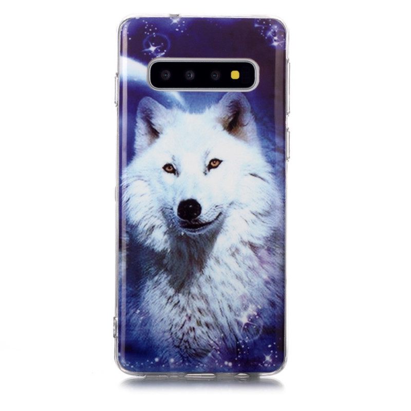 Case Samsung Galaxy S10 Fluoresoiva White Wolf