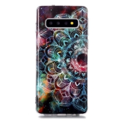 Case Samsung Galaxy S10 Värikäs Fluoresoiva Mandala