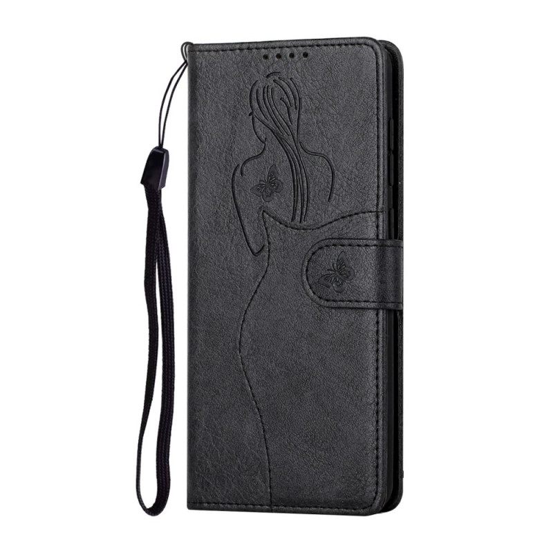 Flip Case Samsung Galaxy S10 Faux Leather Silhouette