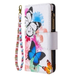 Kotelot Samsung Galaxy S10 Butterflies Vetoketjullinen Tasku