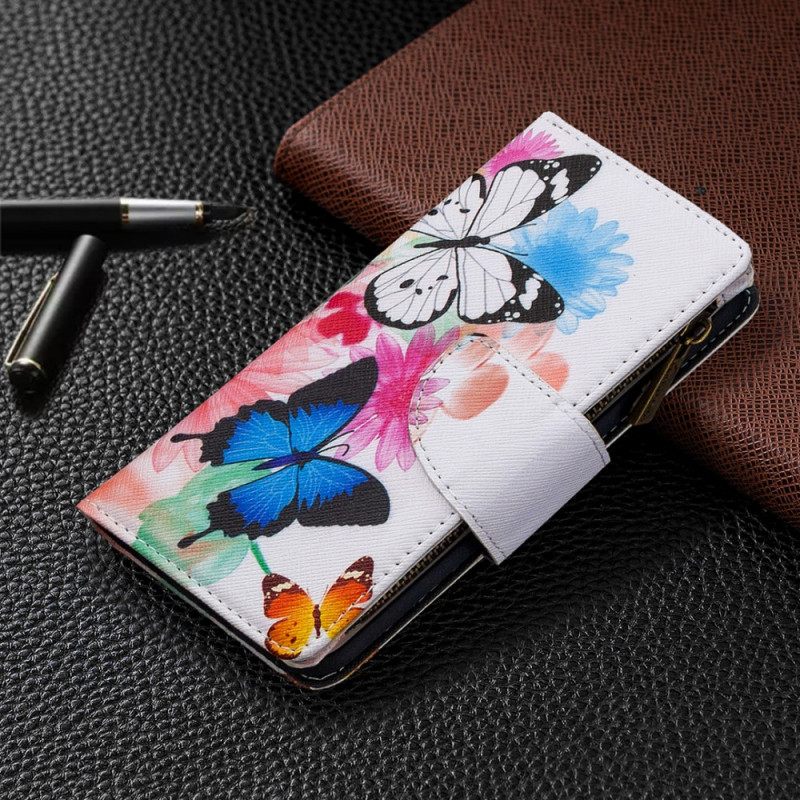 Kotelot Samsung Galaxy S10 Butterflies Vetoketjullinen Tasku