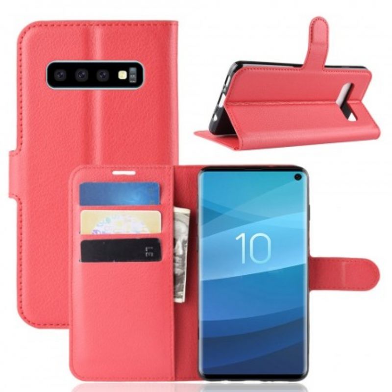 Kotelot Samsung Galaxy S10 Faux Leather Retro