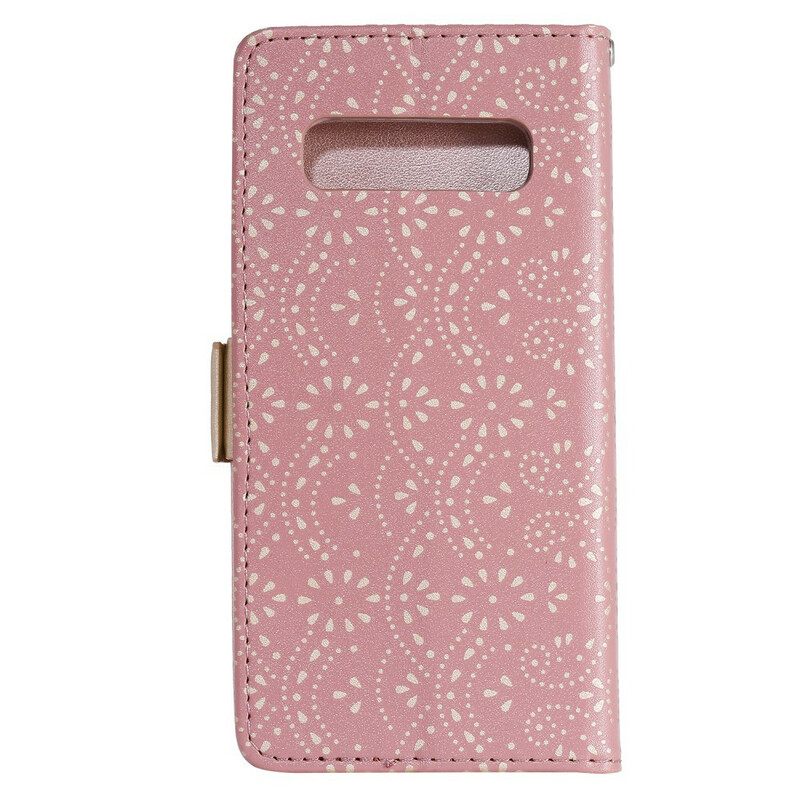 Kotelot Samsung Galaxy S10 Suojaketju Kuori Lace Strap Kolikkokukkaro