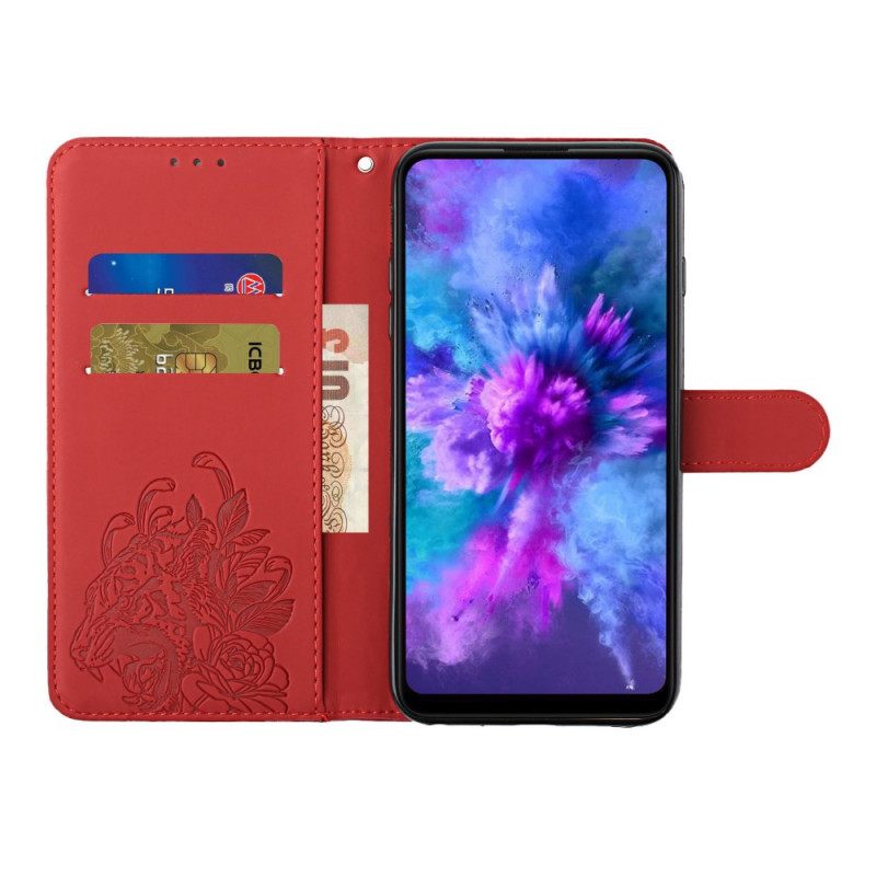 Kotelot Samsung Galaxy S10 Suojaketju Kuori Tiger Baroque Strap