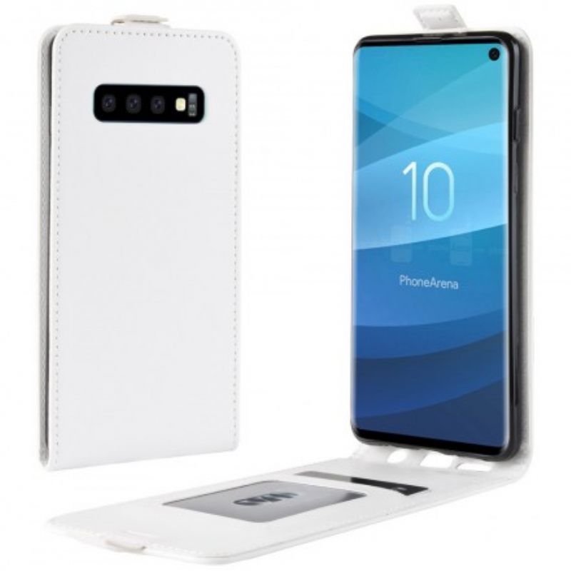 Kotelot Samsung Galaxy S10 Taitettava Nahkaefekti