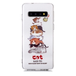 Kuori Samsung Galaxy S10 Cats Fluorescent