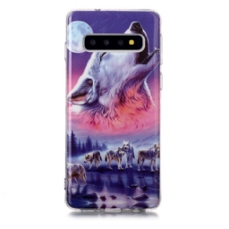 Kuori Samsung Galaxy S10 Fluorescent Wolf Pack