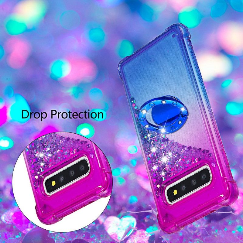 Kuori Samsung Galaxy S10 Glitter Ring Tuki