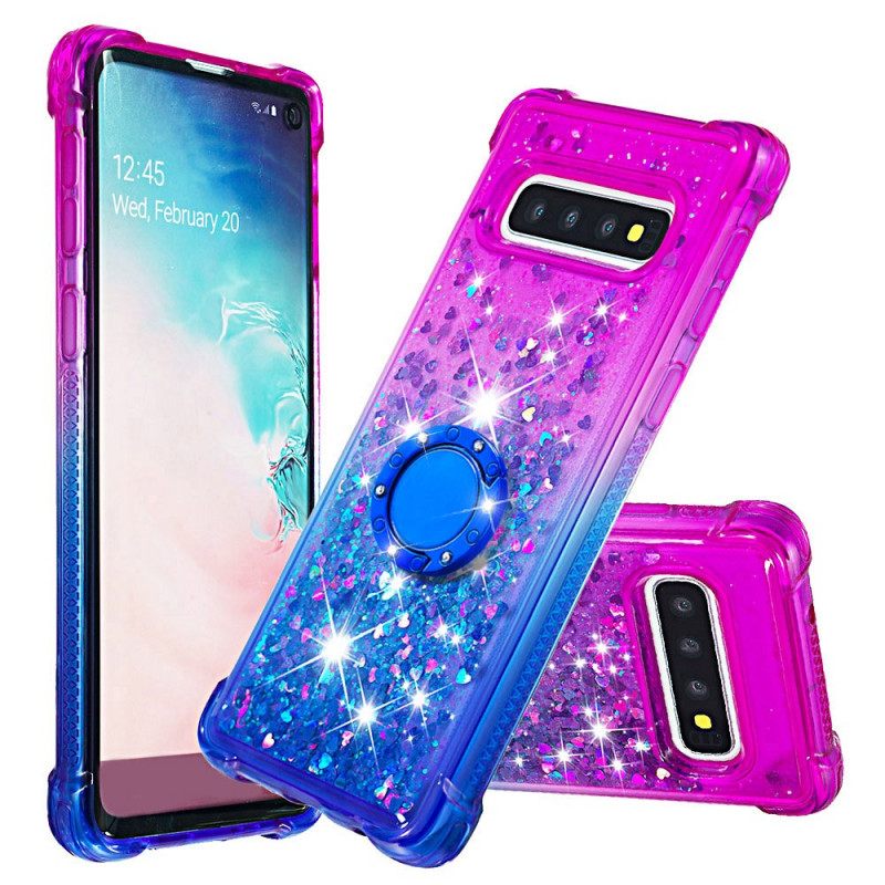 Kuori Samsung Galaxy S10 Glitter Ring Tuki