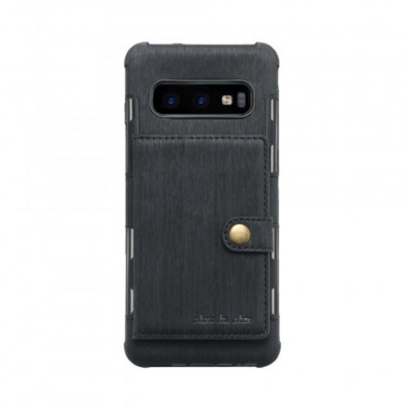 Kuori Samsung Galaxy S10 Premium Fabric Korttikotelo