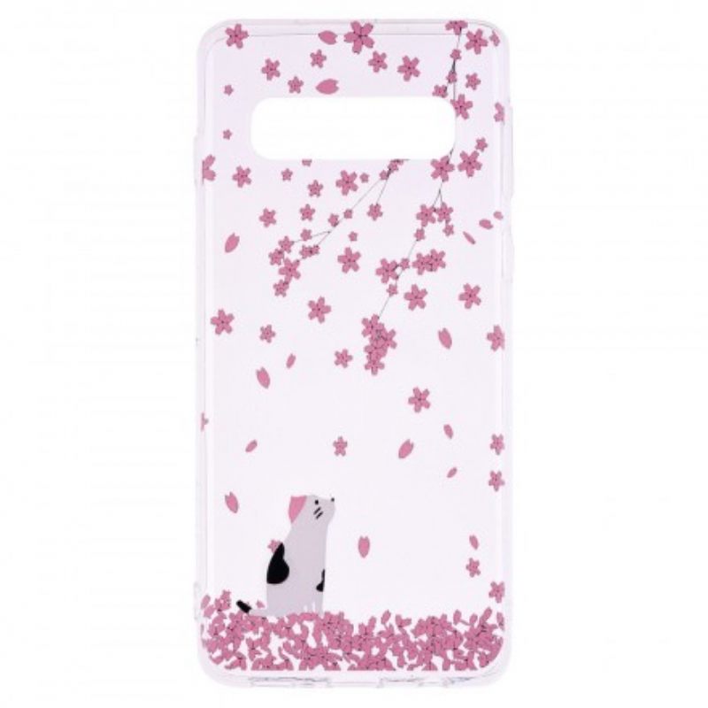 Kuori Samsung Galaxy S10 Terälehdet Ja Cat