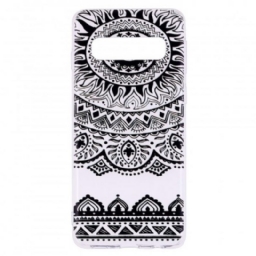 Kuori Samsung Galaxy S10 Transparent Flowers Mandala