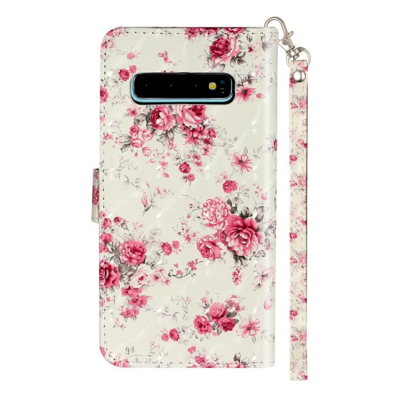 Nahkakotelo Samsung Galaxy S10 Liberty Royal Flowers