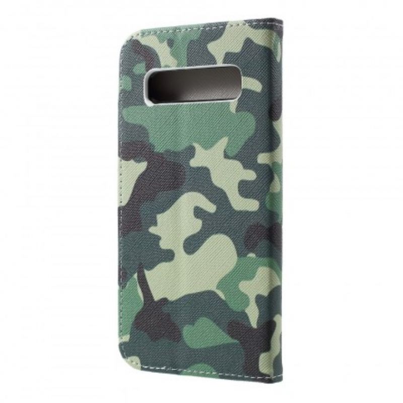 Nahkakotelo Samsung Galaxy S10 Military Camouflage