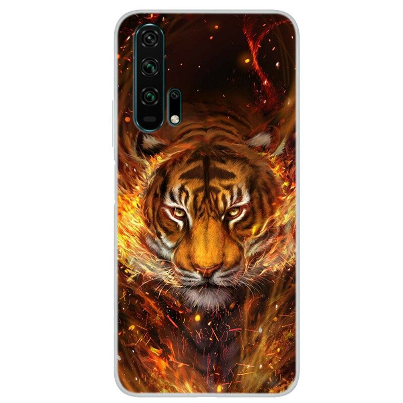 Case Honor 20 Pro Fire Tiger