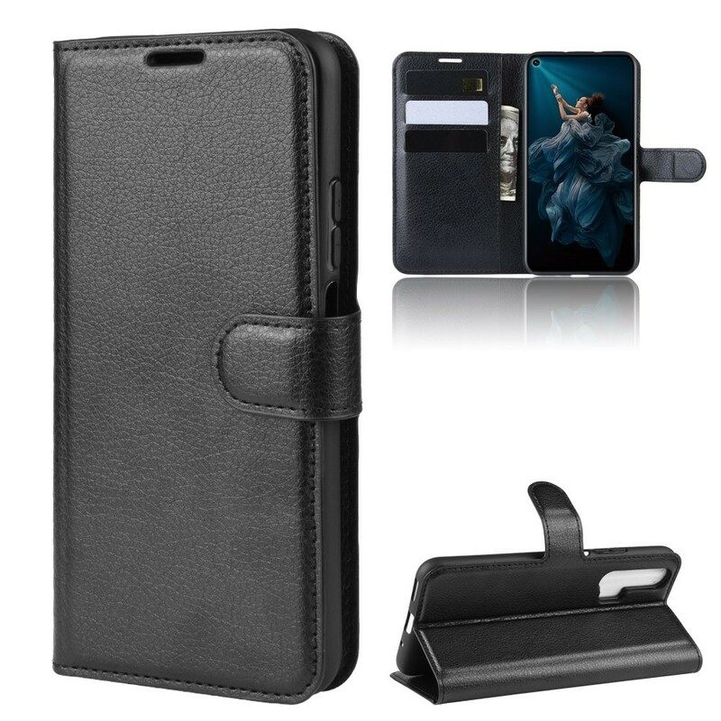 Kotelot Honor 20 Pro Premium Litchi Leather Effect