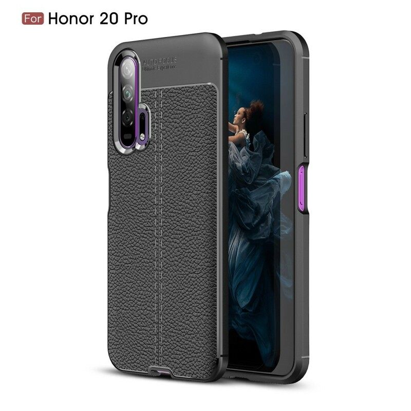 Kuori Honor 20 Pro Double Line Litchi Leather Effect