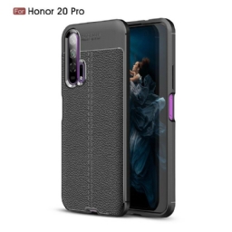 Kuori Honor 20 Pro Double Line Litchi Leather Effect