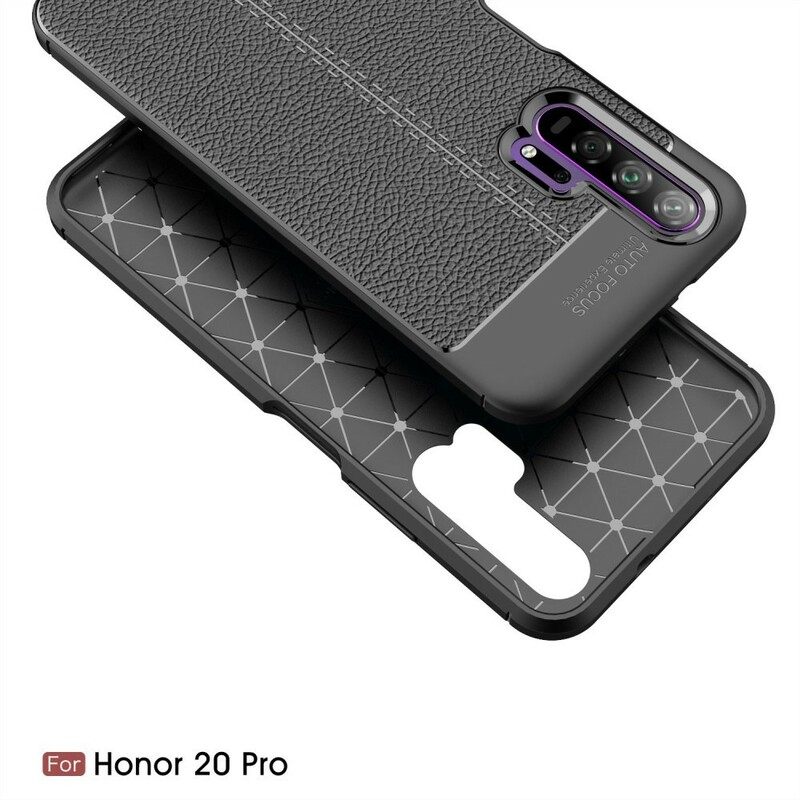 Kuori Honor 20 Pro Double Line Litchi Leather Effect