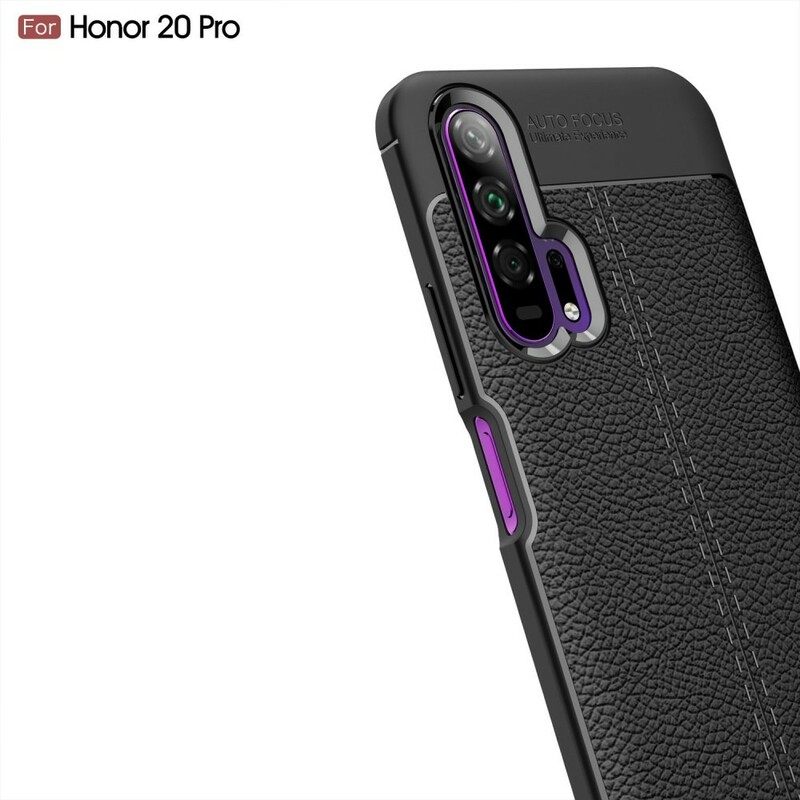 Kuori Honor 20 Pro Double Line Litchi Leather Effect