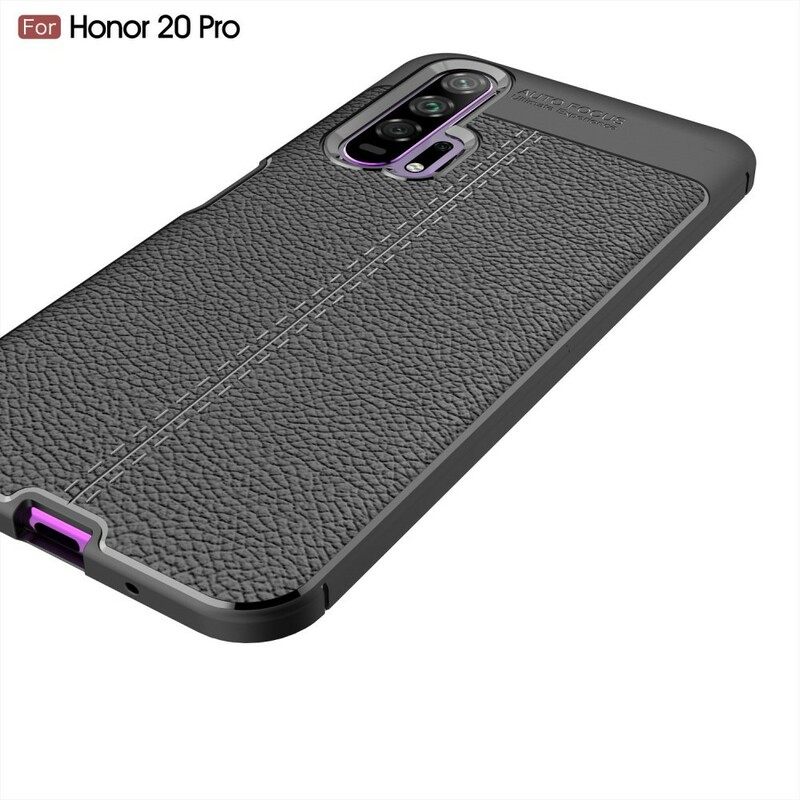 Kuori Honor 20 Pro Double Line Litchi Leather Effect